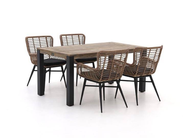 Intenso Asti/ROUGH-S 160 cm Gartenmöbel-Set 5-teilig von Keessmit Gartenmöbel