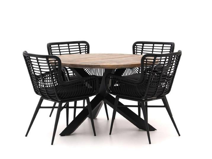 Intenso Asti/Rough-Y Ø 120 cm Gartenmöbel-Set 5-teilig von Keessmit Gartenmöbel