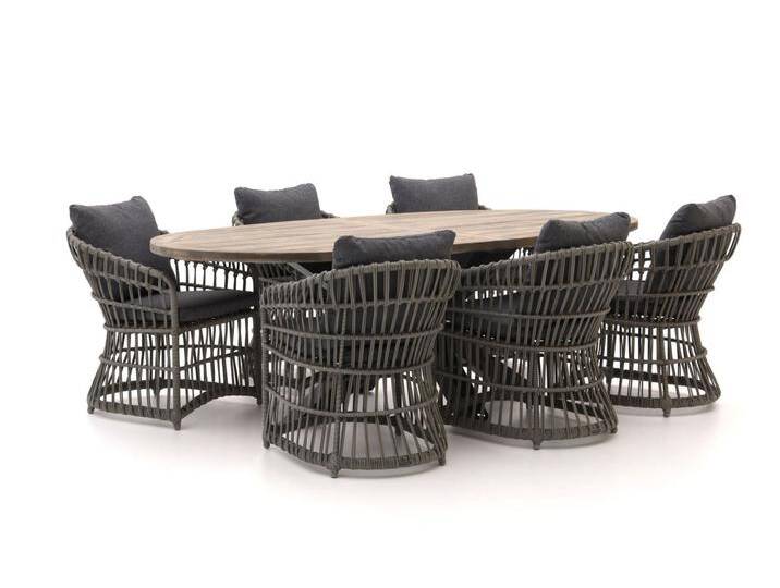 Intenso Cameri/ROUGH-Y Ellips 240 cm Gartenmöbel-Set 7-teilig von Keessmit Gartenmöbel