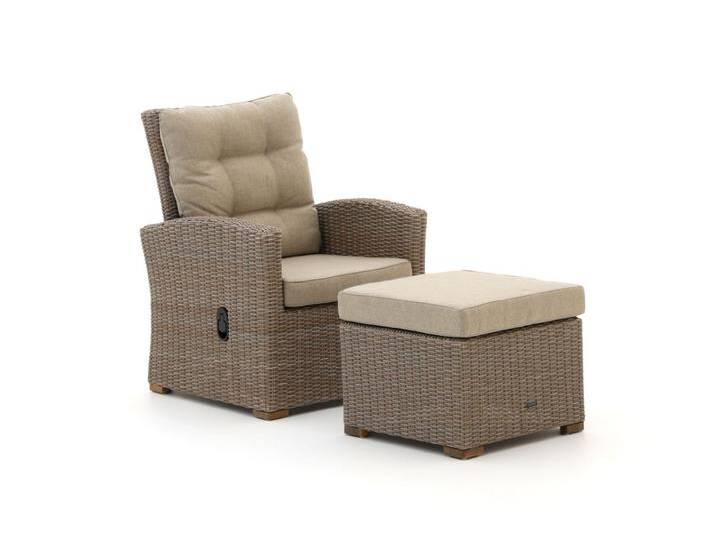Intenso Mazzano Gartensessel verstellbar mit Hocker von Keessmit Gartenmöbel