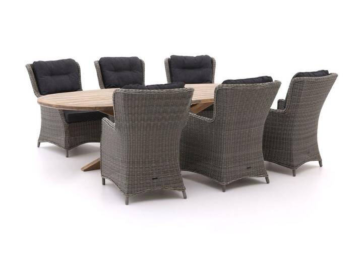Intenso Milano/ROUGH-Y Ellips 280 cm Gartentisch Lounge-Set 7-teilig von Keessmit Gartenmöbel