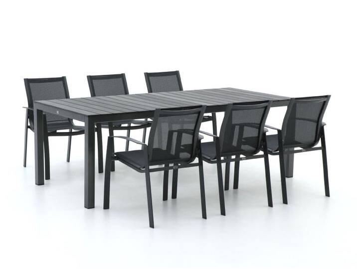 R&S Design Altea/Fidenza 220 cm Gartenmöbel-Set 7-teilig stapelbar von Keessmit Gartenmöbel