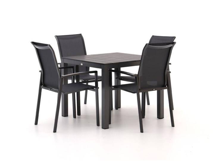 R&S Design Centallo/Fidenza 90 cm Gartenmöbel-Set 5-teilig stapelbar von Keessmit Gartenmöbel