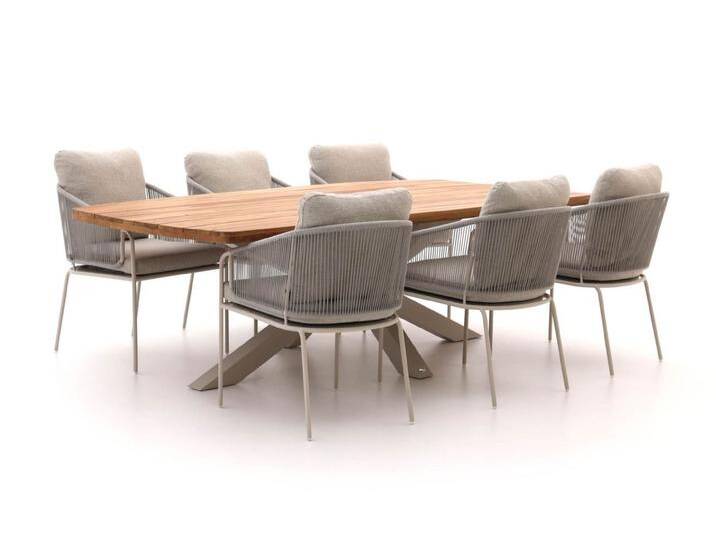 SUNS Revello/Induno dänisch oval 220 cm Gartenmöbel-Set 7-teilig von Keessmit Gartenmöbel