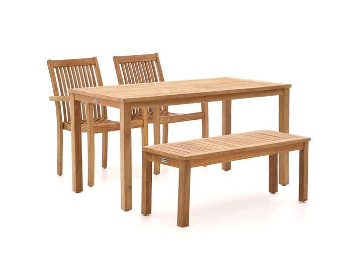 Sunyard Jakarta/Liverpool 145 cm Gartenmöbel-Set mit Sofa 4-teilig stapelbar von Keessmit Gartenmöbel