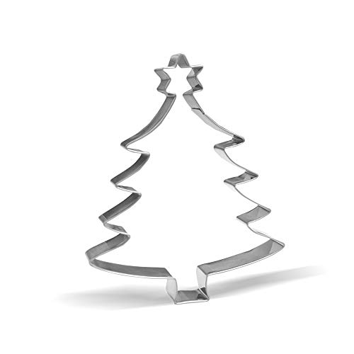 Ausstechform Weihnachtsbaum mit Stern 13,8 cm Edelstahl von Keewah