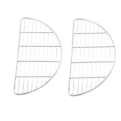 Kleines halbrundes Kühlgitter 2er Pack - 20,1 x 10,4 cm - Edelstahl von Keewah