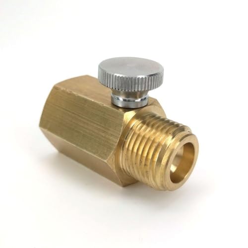 Kegland Soda Zylinder Adapter Ventil mit Stellschraube Innengewinde R 21x4 auf Außengewinde W21,8x1/14 EU-Ausführung Deluxe von Kegland