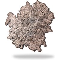 Mt. Hood Untersetzer Set Von 1 Topographie Untersetzer, Weihnachtsverzierung Oder Kühlschrankmagnet - Echte Massivholz Handgemachte in Georgia von KegsCode