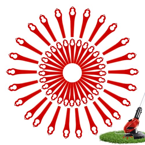 100 Stück Ersatzmesser Kompatibel mit Rasentrimmer Einhell GE-CT 18 Li Kit,GE-CT 18 Li-Solo,GC-CT 18/24 Li-Solo,GC-CT 18/24 Li P-Solo und GC-CT 18/24 Li P,Kunststoffmesser für Einhell Akku (02) von Keho Keho Kehongdun
