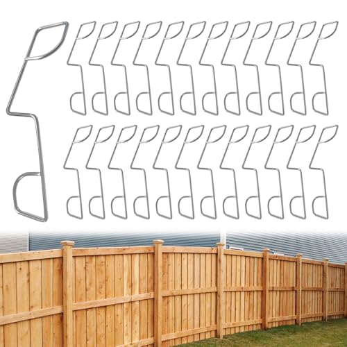 25 Stück Garten Post Montage Schellen Edelstahl Zaun Clips,Zaun Panel Griffe Clips Stop Rasseln Zaunpaneel Edelstahl Zaunpaneelkeile Stoppt Rasseln für 6 oder 12 Rasselzäune Garten Windschutz (01) von Keho Keho Kehongdun