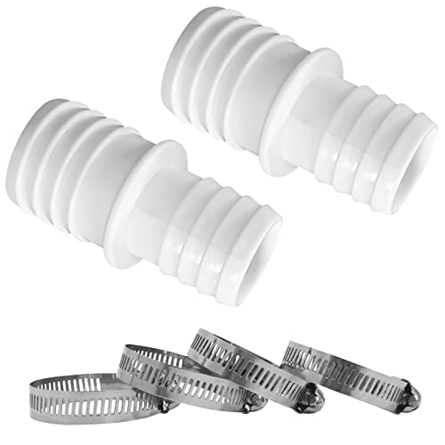 2X Schlauchverbinder für Poolschlauch,Schlauchadapter Schlauchtülle Ø 32 auf 38mm für Pool+4 Universal Edelstahl Schlauchschellen set,für Pool-Schlauchadapter-Poolschlauch Adapter-Doppelschlauchtülle von Keho Keho Kehongdun