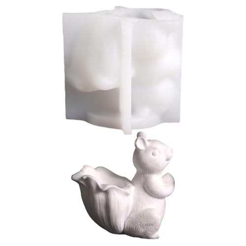 3D Silikonform Eichhörnchen,Kerzenformen Zum Gießen Eichhörnchen mit Lagerfunktion,Gipsform Zum Gießen Eichhörnchen,Lebensechte Große Tier Silikonformen für Harzguss Bastelarbeiten,Desktop Dekor (02) von Keho Keho Kehongdun