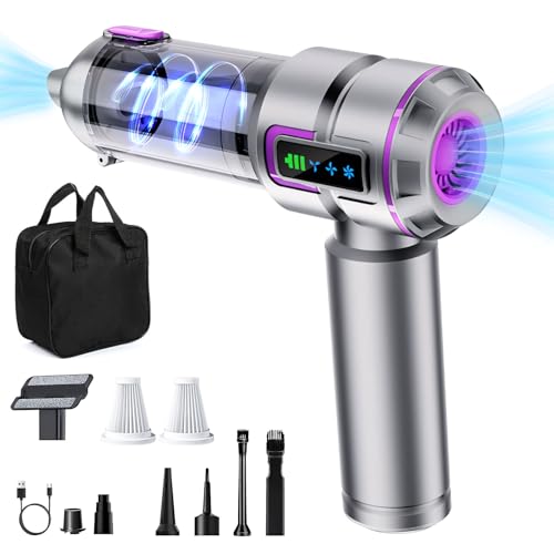 4 in 1 Handstaubsauger mit 6000mAh Akku,16000PA Touch Staubbehälter Handstaubsauger Kabellos,3 Gang 80000 U/min Mini Staubsauger Elektrische Staubgebläse Druckluftspray für Auto Küche Sofa Büro (02) 4 in 1 Handstaubsauger mit 6000mAh Akku,16000PA Touch Staubbehälter Handstaubsauger Kabellos,3 Gang 80000 U/min Mini Staubsauger Elektrische Staubgebläse Druckluftspray für Auto Küche Sofa Büro (02) von Keho Keho Kehongdun