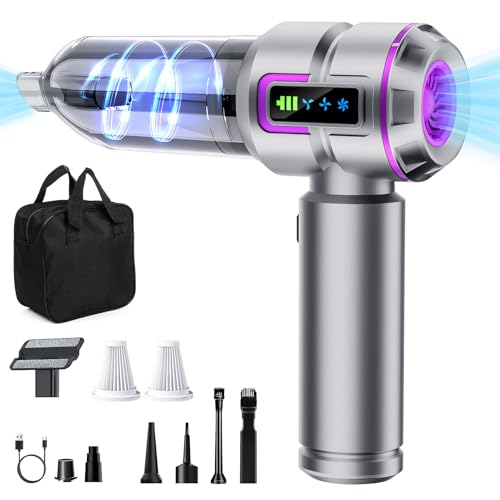 4 in 1 Handstaubsauger mit 6000mAh Akku,16000PA Touch Staubbehälter Handstaubsauger Kabellos,3 Gang 80000 U/min Mini Staubsauger Elektrische Staubgebläse Druckluftspray für Auto Küche Sofa Büro (01) 4 in 1 Handstaubsauger mit 6000mAh Akku,16000PA Touch Staubbehälter Handstaubsauger Kabellos,3 Gang 80000 U/min Mini Staubsauger Elektrische Staubgebläse Druckluftspray für Auto Küche Sofa Büro (01) von Keho Keho Kehongdun