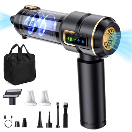 4 in 1 Handstaubsauger mit 6000mAh Akku,16000PA Touch Staubbehälter Handstaubsauger Kabellos,3 Gang 80000 U/min Mini Staubsauger Elektrische Staubgebläse Druckluftspray für Auto Küche Sofa Büro (04) 4 in 1 Handstaubsauger mit 6000mAh Akku,16000PA Touch Staubbehälter Handstaubsauger Kabellos,3 Gang 80000 U/min Mini Staubsauger Elektrische Staubgebläse Druckluftspray für Auto Küche Sofa Büro (04) von Keho Keho Kehongdun