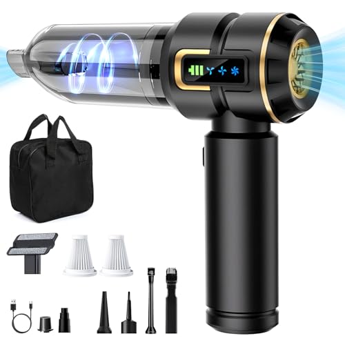 4 in 1 Handstaubsauger mit 6000mAh Akku,16000PA Touch Staubbehälter Handstaubsauger Kabellos,3 Gang 80000 U/min Mini Staubsauger Elektrische Staubgebläse Druckluftspray für Auto Küche Sofa Büro (03) 4 in 1 Handstaubsauger mit 6000mAh Akku,16000PA Touch Staubbehälter Handstaubsauger Kabellos,3 Gang 80000 U/min Mini Staubsauger Elektrische Staubgebläse Druckluftspray für Auto Küche Sofa Büro (03) von Keho Keho Kehongdun