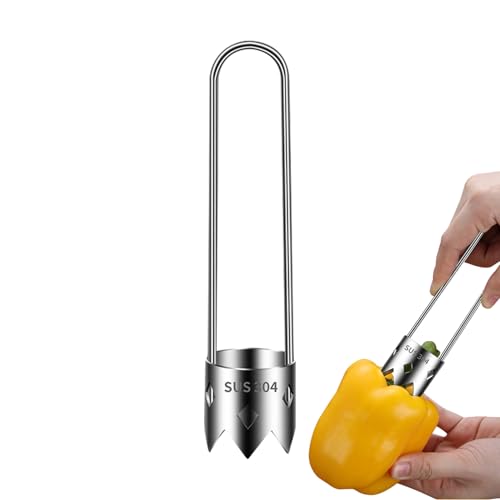 Apfelentkerner Apfelausstecher Durchmesser Edelstahl Entkerner,Apfelkernausstecher mit Scharfer Gezackter Klinge,Apfel Paprika Obst und Gemüse Birnenkernentferner für Zuhause und Küche von Keho Keho Kehongdun