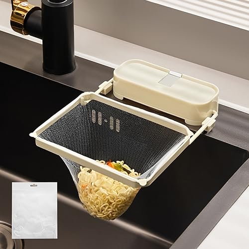 Filter für Küchenspüle,Abflusssieb Küchenspüle mit 100 Stück Filtersiebhalter für Küchenrückstände und Quadratischer Rahmen,Abflusssieb für Küche,Geeignet zum Filtern von Speiseresten Der Küche von Keho Keho Kehongdun