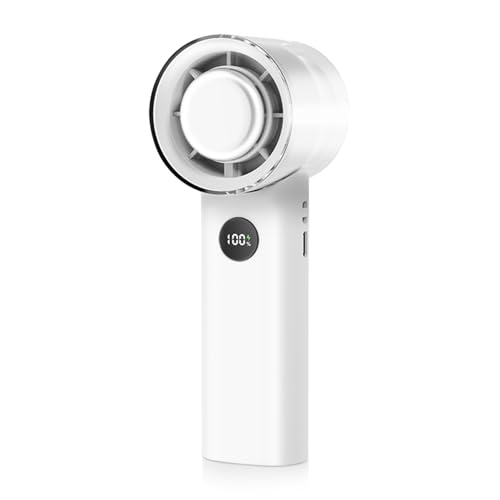 Handventilator mit LED-Display,Tragbarer Mini Ventilator mit 4000mAh Akku,5 Geschwindigkeiten & Kühlfunktion,Aufladbar Faltbal Hand Ventilatoren Tragbar Turbo Nackenventilator für Reisen Camping (01) Handventilator mit LED-Display,Tragbarer Mini Ventilator mit 4000mAh Akku,5 Geschwindigkeiten & Kühlfunktion,Aufladbar Faltbal Hand Ventilatoren Tragbar Turbo Nackenventilator für Reisen Camping (01) von Keho Keho Kehongdun