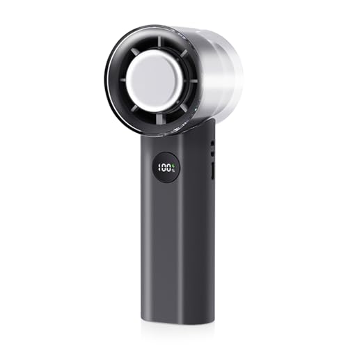 Handventilator mit LED-Display,Tragbarer Mini Ventilator mit 4000mAh Akku,5 Geschwindigkeiten & Kühlfunktion,Aufladbar Faltbal Hand Ventilatoren Tragbar Turbo Nackenventilator für Reisen Camping (02) Handventilator mit LED-Display,Tragbarer Mini Ventilator mit 4000mAh Akku,5 Geschwindigkeiten & Kühlfunktion,Aufladbar Faltbal Hand Ventilatoren Tragbar Turbo Nackenventilator für Reisen Camping (02) von Keho Keho Kehongdun