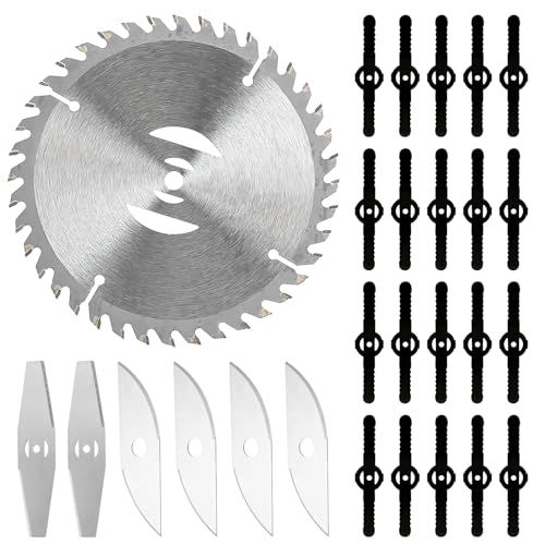Hartmetall Kreissägeblatt Freischneider Klinge,Universelle Unkrautbürste Freischneider Profi Wildkrautbürste,Freischneider Messer für Effektive Moosentfernung und Unkraut Rasentrimmer Zubehör (27) von Keho Keho Kehongdun