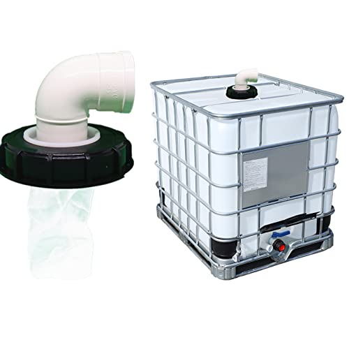 IBC Gefiltertes Deckel,163mm IBC Cover Filter Cover für 1000 L IBC Wassertank,IBC Deckelfilter Nylon waschbar Regenwasserfilter Deckel zur Montage am IBC Container,IBC Tank Zubehör (90°) von Keho Keho Kehongdun