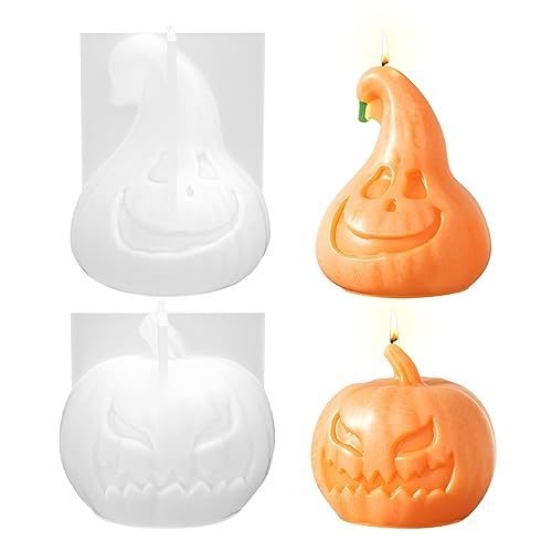 Kerzenformen zum Gießen,3D Kerzen Formen Silikon Form Halloween Kürbis Kerzenformen,Kürbis Epoxid Form für die Halloween Silikon Kerzenform,Kerzenformen Herstellung DIY Kerzen,Handgemachter Seife von Keho Keho Kehongdun