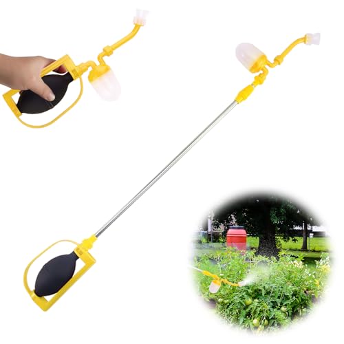 Kieselgur Pulver Staubwedel Mehrzweck,Pulversprüher Drinnen und Draußen mit Länge Verstellbar von 44cm bis 88cm,Hand Powder Sprinkler für Tomaten Paprika Erdbeeren (01) von Keho Keho Kehongdun