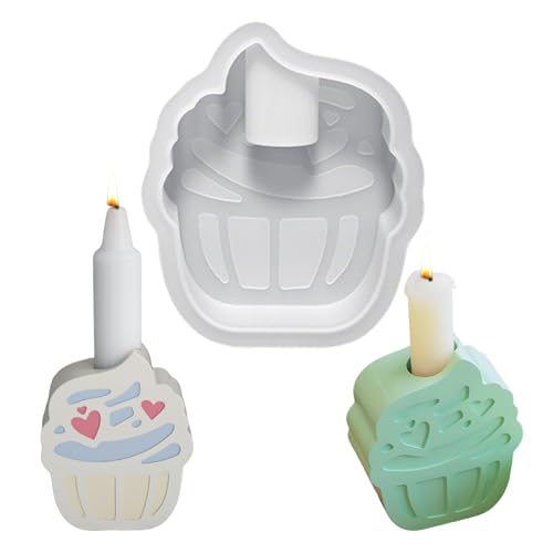 Silikonformen Gießformen Torte,3D Silikonform Torte Gießform Kerzenhalter Geburtstag,Silikonformen Einschieber Gießform,Gipsformen Kuchen Geschenk Geburtstagskerzenhalter für DIY Gips Kerzen (01) von Keho Keho Kehongdun