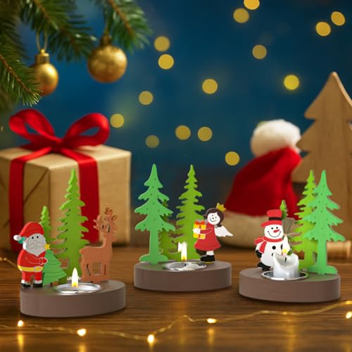 Silikonformen Gießformen Weihnachten,8 in 1 Weihnachtsbaum Silikonform Elch mit Sockel Silikon Gießform Kerzenhalter Gipsform Zum Gießen Baum Giessform Silikon für Weihnachten Deko (01) von Keho Keho Kehongdun