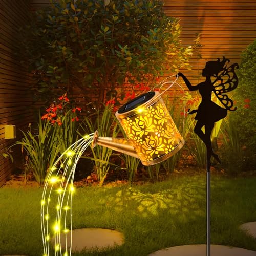 Solar Gießkanne Lichterkette Aussen,Solarlampen für Außen Garten LED Lichterkette IP65 Wasserdicht Gartendeko Solar Lichter mit Schäferhaken,Vintage Lichterkette Draußen für Garten Hofweg Balkon (03) von Keho Keho Kehongdun