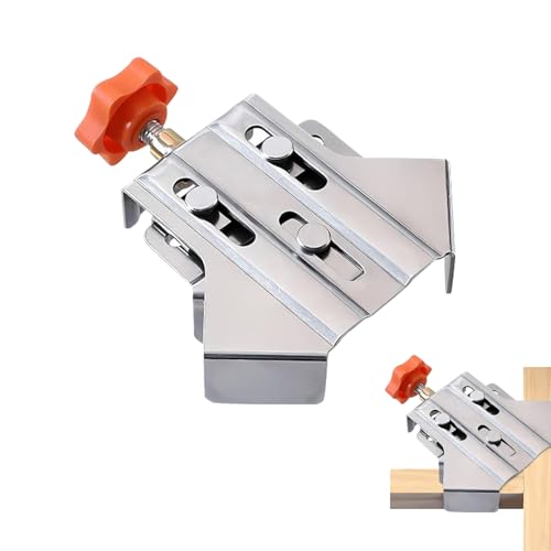 Winkelspanner 90 Grad,Multifunktional Edelstahl Positionierklemme,Einhand Rechtwinklige Winkelklemme Eckspanner mit Verstellbarer Schwingbacke,Eckenspanner für Holz,Metall und Glas (B) von Keho Keho Kehongdun