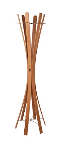 Keilbach 21016, Standgarderobe naomi.oak, lackierte Eiche/Edelstahl, Klassiker seit 1999, Award: FORM 2000, Durchmesser 48 cm, Höhe 162 mm von KEILBACH