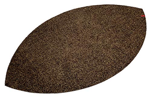 Keilbach 44343, blattförmige Fußmatte leaf.brown, maschinenwaschbar, 145 x 85 cm, nur 9 mm dick, hochwertiger Flor, Braun, One Size von KEILBACH