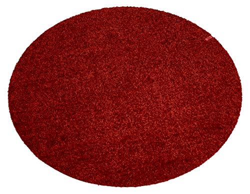 Keilbach 44370, runde Fußmatte point.red, maschinenwaschbar, Durchmesser 85 cm, nur 9 mm dick, hochwertiger Flor, Rot, One Size von KEILBACH