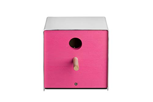 Keilbach 63107, Nistkasten twitter.pink, lackiertes Holz/Edelstahl, Focus Open Silber 2011, German Design Award 2012, pink, One Size von KEILBACH