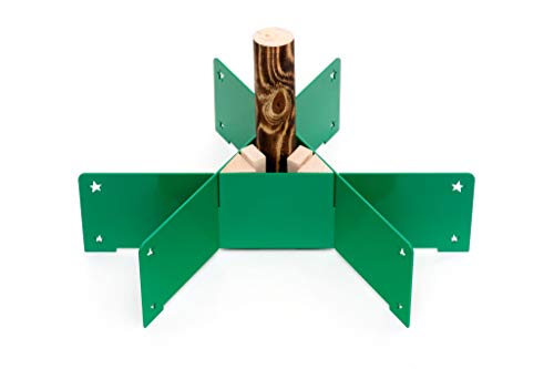 Keilbach 66002, Christbaumständer halleluja.green, pulverbeschichteter Stahl mit Holzkeilen, Red Dot Winner 2012, Grün, One Size von KEILBACH