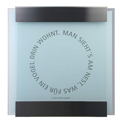 Keilbach, Briefkasten glasnost.glass.nest, Edelstahl/bedrucktes Sicherheitsglas, hochwertige Verarbeitung, Klassiker seit 2000, Design Award: FORM 2001 von KEILBACH