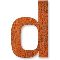 Keilbach Hausnummer, Buchstabe d, wetterfester Stahl von Keilbach Designprodukte