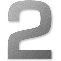 Keilbach Hausnummer, Ziffer 2, Höhe 8 cm, Edelstahl von Keilbach Designprodukte