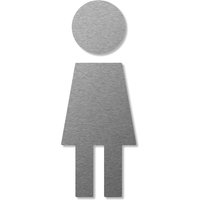 Keilbach Piktogramm, Symbol Frau, Edelstahl, selbstklebend von Keilbach Designprodukte