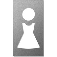 Keilbach Piktogramm, Symbol Frau, Edelstahl, selbstklebend von Keilbach Designprodukte
