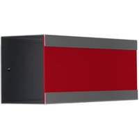 Keilbach Zeitungsbox, Edelstahl, Front rot pulverbeschichtet von Keilbach Designprodukte