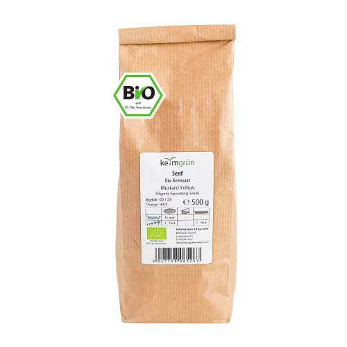 Keimgrün - Bio Senf Microgreen Samen - 500g Senf Saatgut - Senfsamen - Regelmäßig überprüfte Keimfähigkeit - Zum ergiebigen Microgreen-Anbau auf Erde oder im Kressesieb Keimgrün - Bio Senf Microgreen Samen - 500g Senf Saatgut - Senfsamen - Regelmäßig überprüfte Keimfähigkeit - Zum ergiebigen Microgreen-Anbau auf Erde oder im Kressesieb von Keimgrün