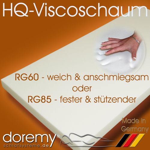 100%-Viscoschaum-Zuschnitt 180 x 200 cm 4 cm RG85 / SH2.5 von Keine Angabe