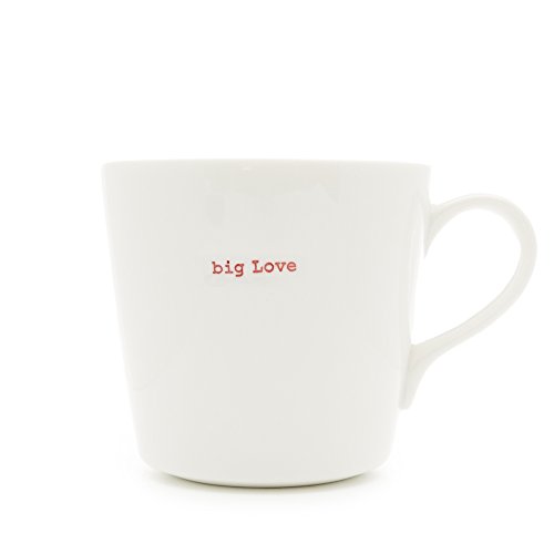 Keith Brymer Jones Kaffeetasse mit Aufschrift "Big Love", Größe XL, Weiß von Keith Brymer Jones