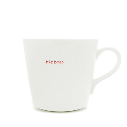 Keith Brymer Jones Tasse groß mit Schriftzug „Big Boss“, Porzellan, Super-Weiß von Keith Brymer Jones