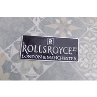 Rolls Royce Ltd London & Manchester Guss Polierte Aluminium Zeichen Plaque Garage Man Cave von KeithsCollectables
