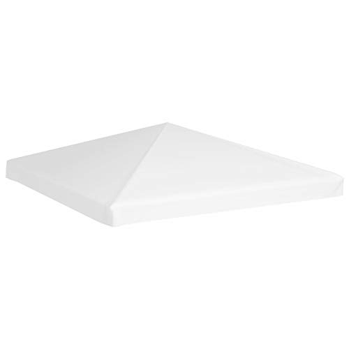 Keketa Pavillondach Ersatzdach für Pavillon Ersatzdach Pavillondach für Gartenpavillon Partyzelt Gartenzelt Pavillonabdeckung UV-Schutz und Wasserdicht 270 g/m² 3x3 m Weiß von Keketa